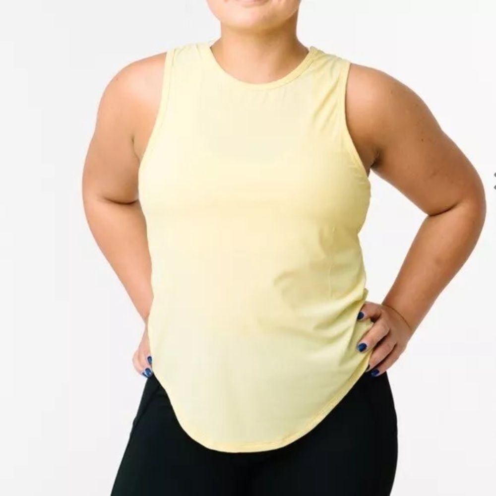 Zyia yellow ribbed tank top